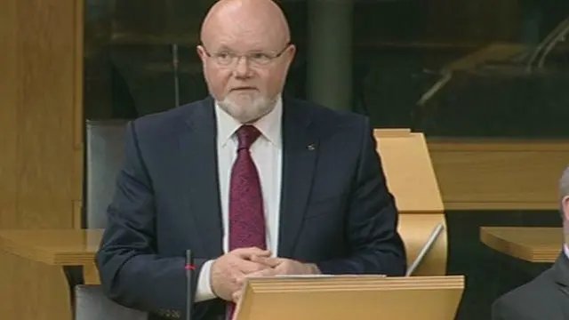 SNP MSP Colin Beattie debating in the last session