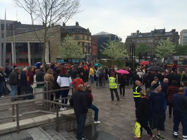 People gathering at remembrance