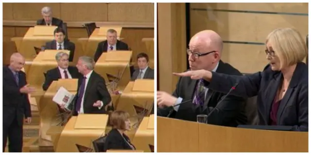 James Kelly in unhappier times in the chamber, ejected by the presiding officer