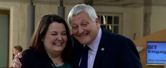 SNP MSP Ruth Maguire and her dad John Finnie, now a Green MSP