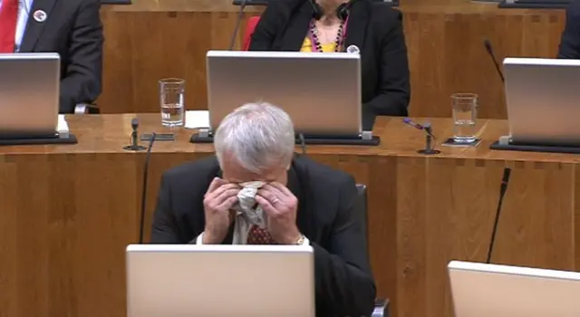 Carwyn Jones after the roll-call vote