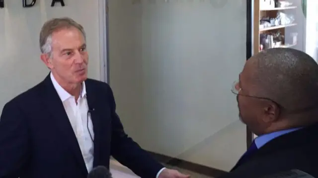 Tony Blair and Milton Nkosi