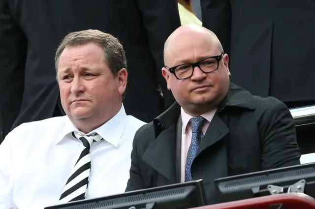 Mike Ashley and Lee Charnley