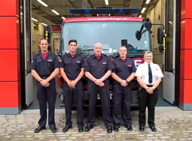 Firefighters at the Wolseley Street building