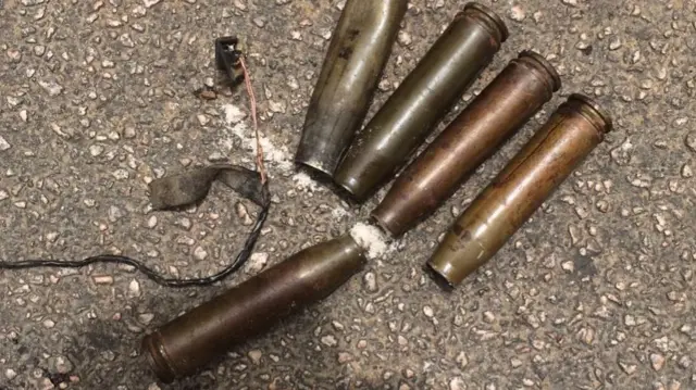 The explosives found on the suicide bomber in Maiduguri, Nigeria