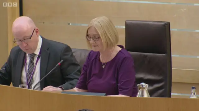 Presiding Officer Tricia Marwick