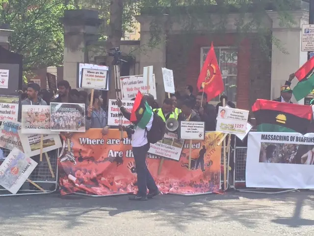 Anti-corruption protesters in London