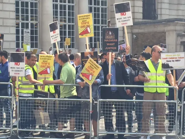 Anti-corruption protesters in London