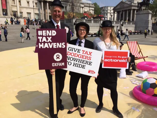 Activists in Trafalgar Square