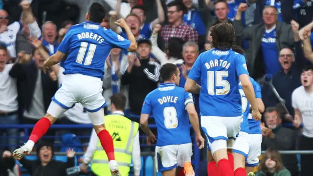 Portsmouth celebrate goal