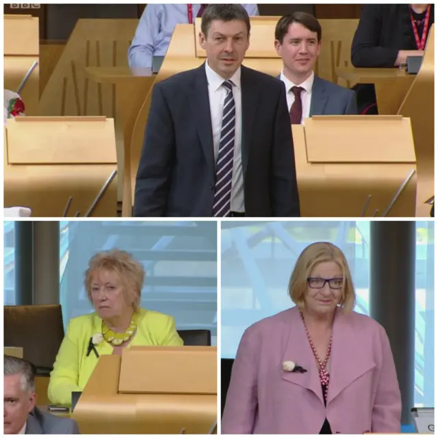 Presiding Officer Ken Macintosh and his deputies Christine Grahame and Linda Fabiani