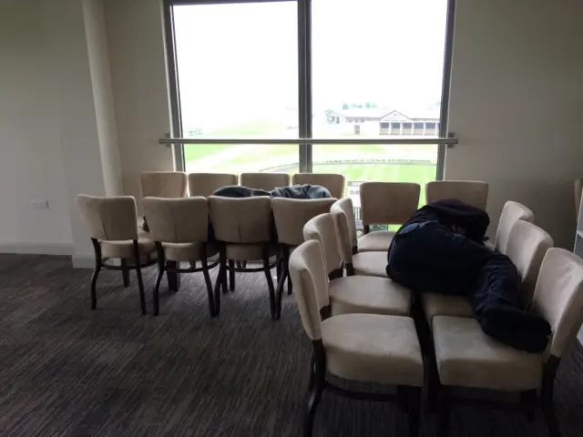 People sleeping at Bath Racecourse