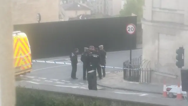 Scene of the WW2 bomb in Bath