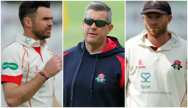 James Anderson, Ashley Giles and Luke Procter