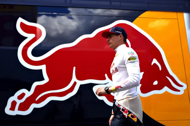 Max Verstappen of Netherlands and Red Bull Racing walks in the Paddock during previews to the Spanish Formula One Grand Prix