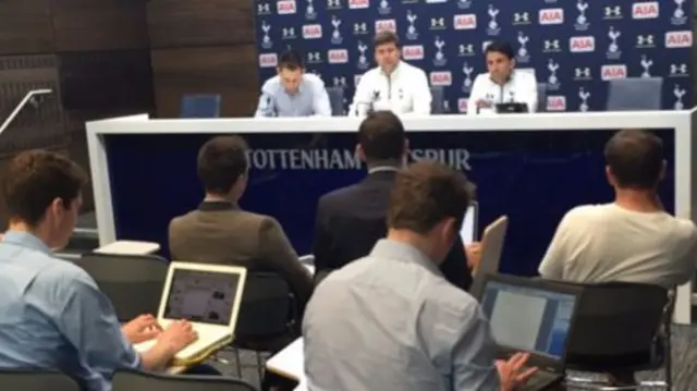 Mauricio Pochettino addresses the media