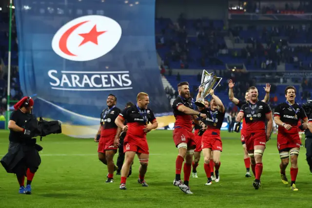 saracens celebrate