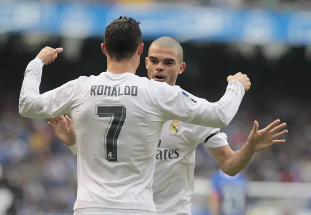 Cristiano Ronaldo celebrates