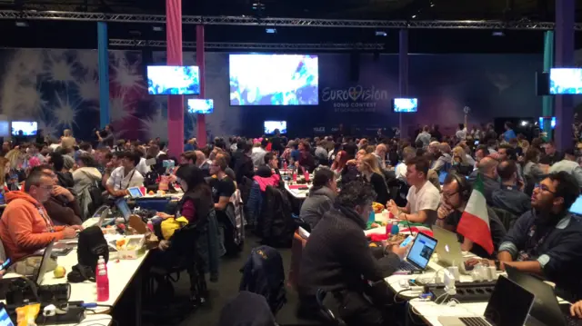 Eurovision press room