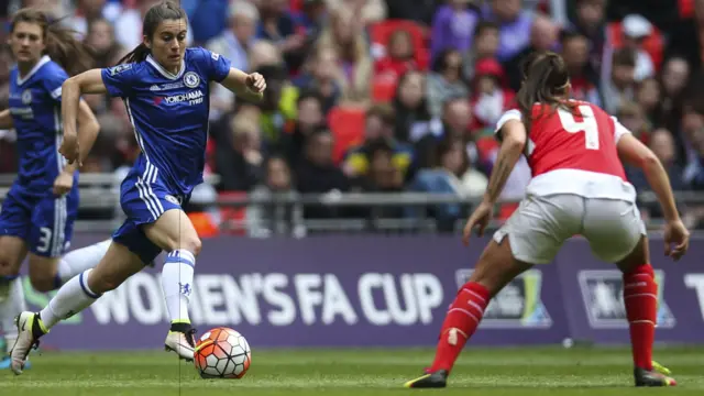 Karen Carney in action for Chelsea