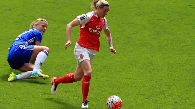 Arsenal's Kelly Smith in action