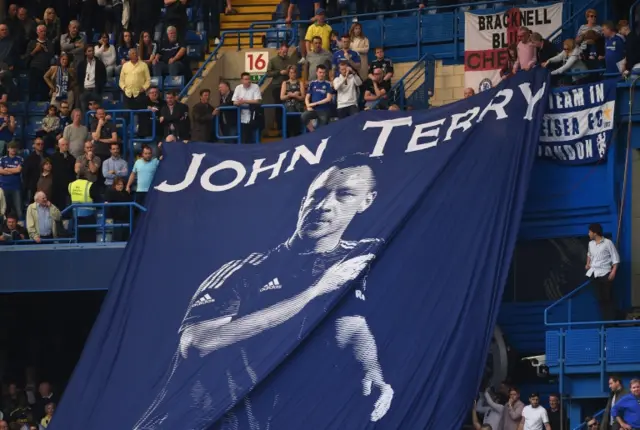 Chelsea fans unveil their John Terry banner