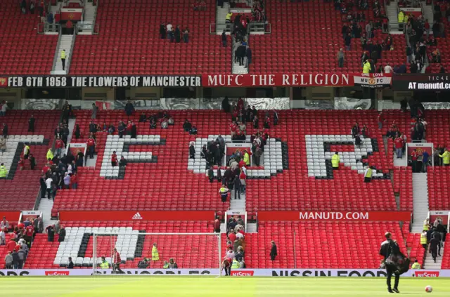 Old Trafford is evacuated