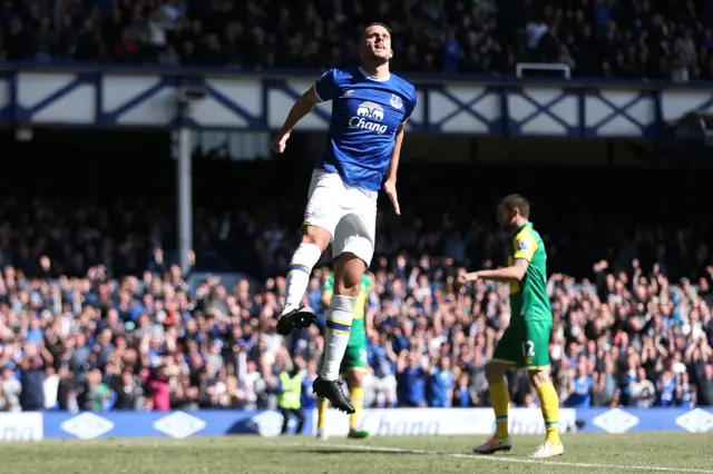 Kevin Mirallas celebrates