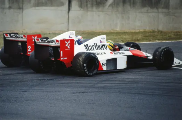 Alain Prost and Ayrton Senna