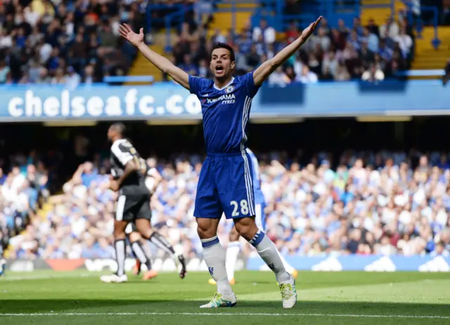 Cesar Azpilicueta tries to get something started at Stamford Bridge