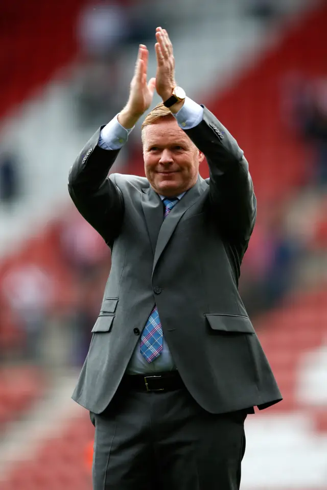 Ronald Koeman salutes the Southampton fans