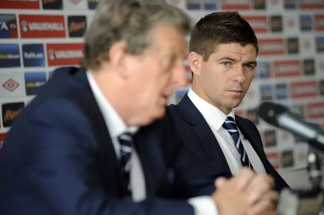 Roy Hodgson with Steven Gerrard