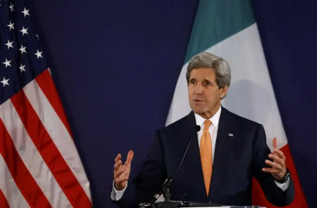 .S. Secretary of State John Kerry adresses a news conference in Vienna, Austria, May 16, 2016.