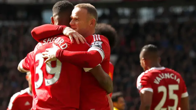 Marcus Rashford and Wayne Rooney