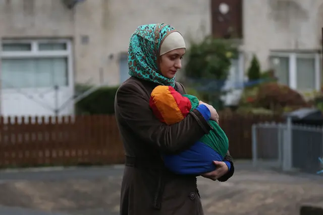 Syrian refugee family