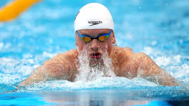 Adam Peaty in action today