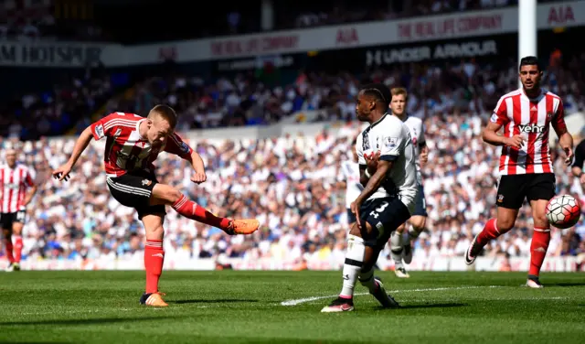 James Ward-Prowse takes a shot for Southampton