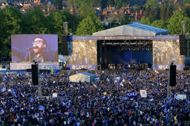 Kasabian on stage