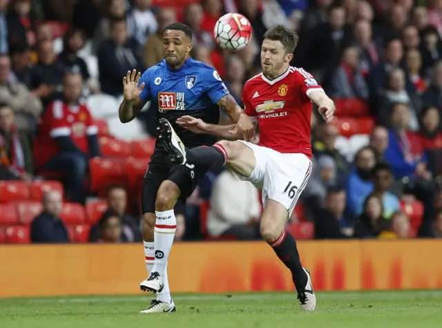 Callum Wilson and Michael Carrick