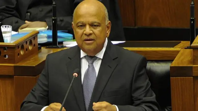 Pravin Gordhan in parliament