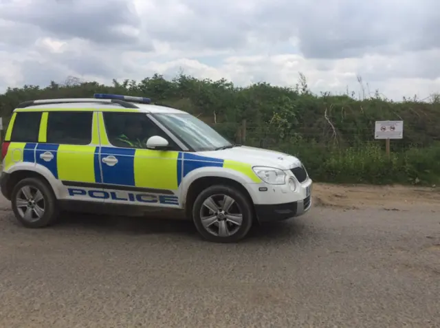Police car at Block Fen