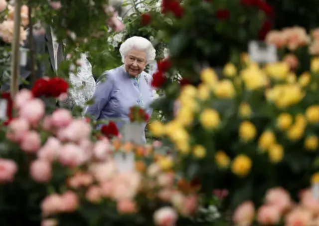The Queen at a past Chelsea Flower Show