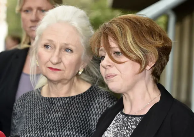 Sheelagh (left) and Zoe Alexander, mother and sister of Nick Alexander,