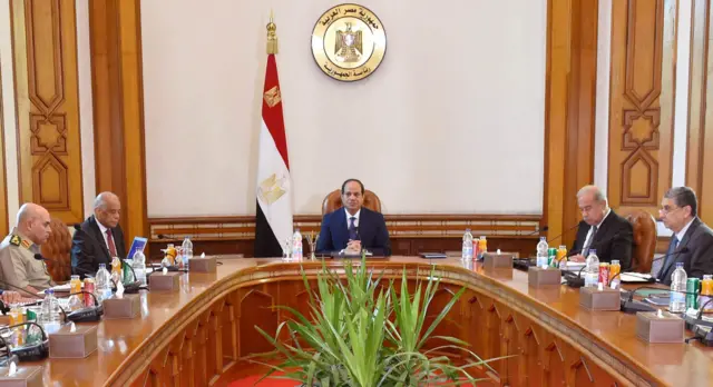 President Abdul Fattah al-Sisi chairs meeting of Egypt's National Security Council