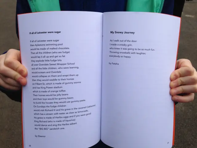 Inside the poetry book