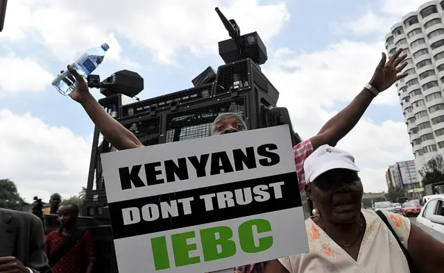 Kenya's opposition supporters demonstrate, on May 9, 2016 in Nairobi