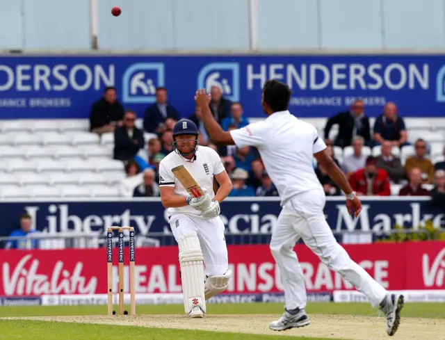 Jonny Bairstow bats during day one