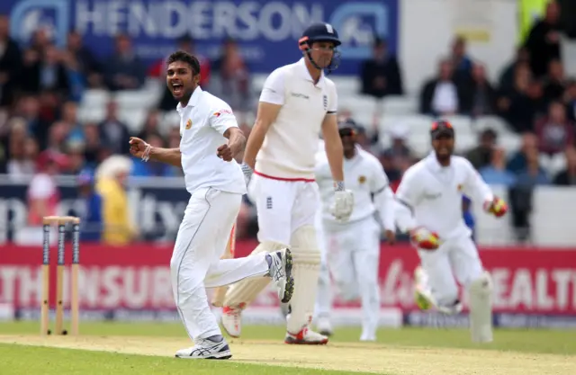 Alastair Cook loses his wicket