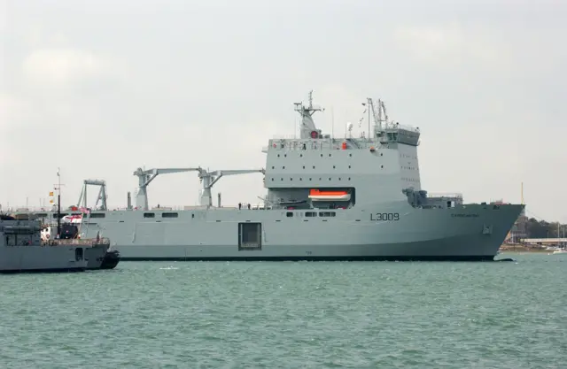 The British ship, RFA Cardigan Bay