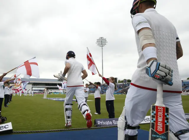 Alastair Cook enters the field